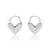 Brass silver plated heart shape earring for women