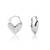 Brass silver plated heart shape earring for women
