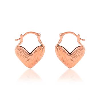 Pure copper heart shape fashion earrings for women 1