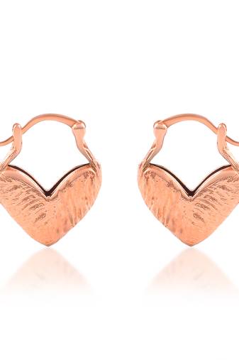 Pure copper heart shape fashion earrings for women