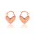 Pure copper heart shape fashion earrings for women