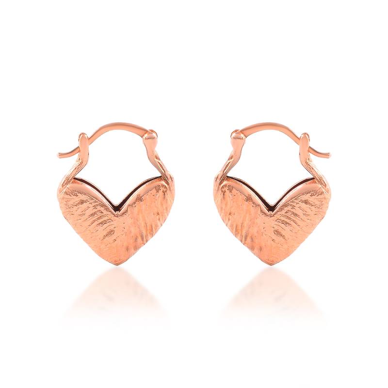 Pure copper heart shape fashion earrings for women