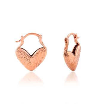 Pure copper heart shape fashion earrings for women 2
