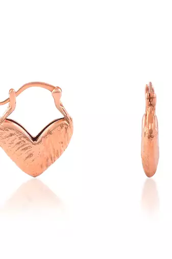Pure copper heart shape fashion earrings for women