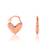 Pure copper heart shape fashion earrings for women