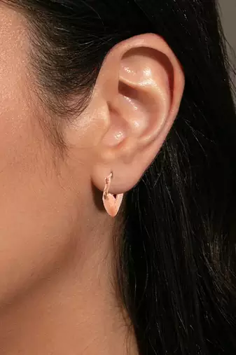 Pure copper heart shape fashion earrings for women