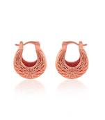 Pure copper rose gold plated tinka tokri design women earrings