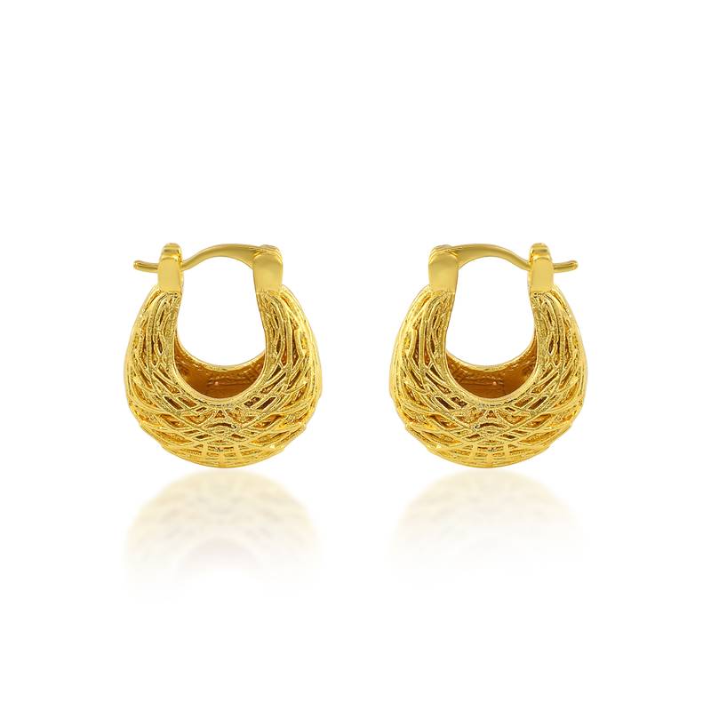 Brass gold plated tinka tokri design women earrings