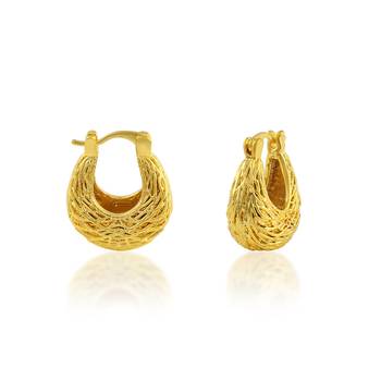 Brass gold plated tinka tokri design women earrings 2