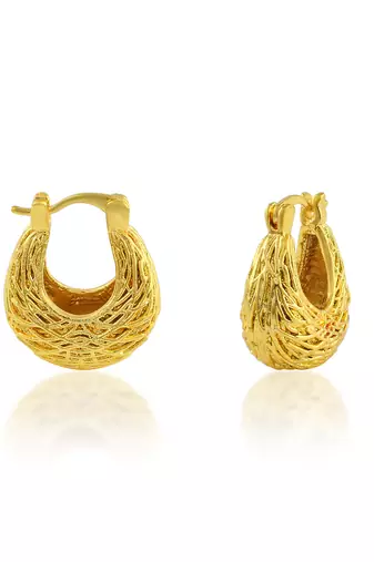 Brass gold plated tinka tokri design women earrings