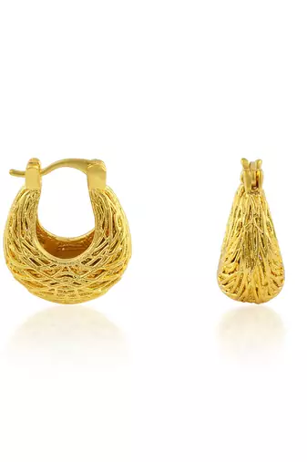 Brass gold plated tinka tokri design women earrings