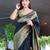 soft black woven silk cotton bollywood saree with unstitched blouse