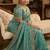 Sky Blue Color Sequence Embroidery Work With Cut Work Border art silk saree