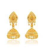 Brass gold plated jhumki earrings for women