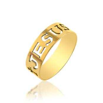 Brass jesus challa finger ring christian jewelery 1