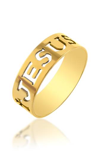 Brass jesus challa finger ring christian jewelery