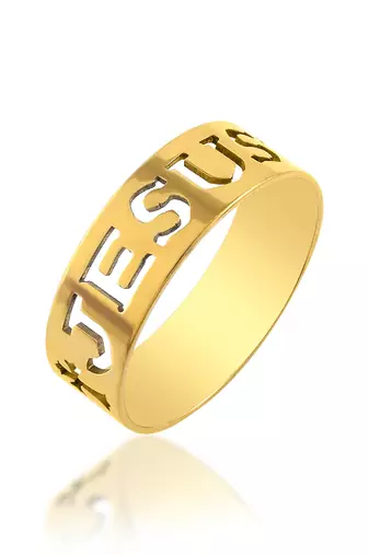 Brass jesus challa finger ring christian jewelery