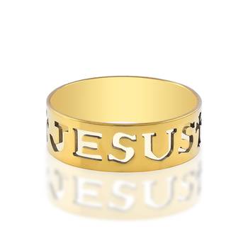 Brass jesus challa finger ring christian jewelery 2