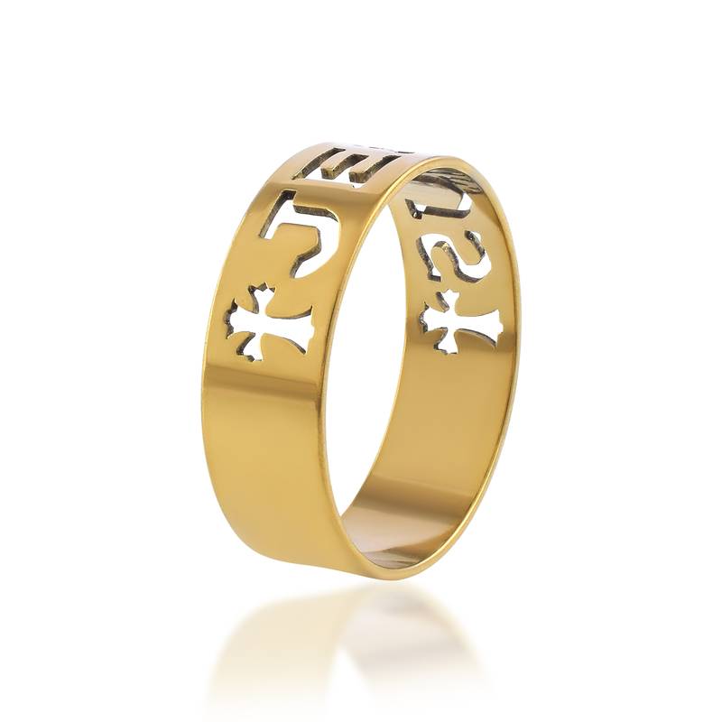 Brass jesus challa finger ring christian jewelery