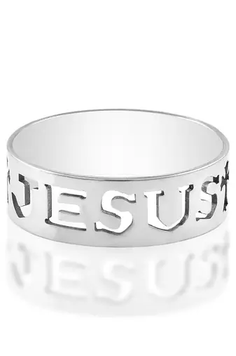 Brass jesus challa finger ring christian jewelery