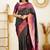 traditional black jacquard art silk all seasons saree with unstitched blouse