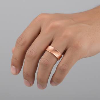 Pure copper challa finger band for men women 4