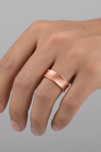 Pure copper challa finger band for men women