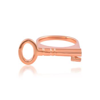 Pure copper key shaped finger ring 1