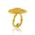 Brass micron gold plated women finger ring