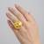 Brass micron gold plated women finger ring