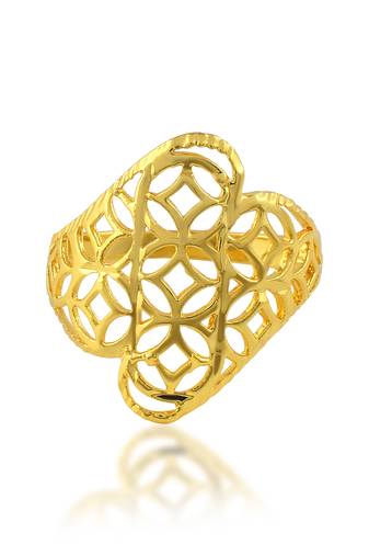 Brass micron gold handmade finger ring for women