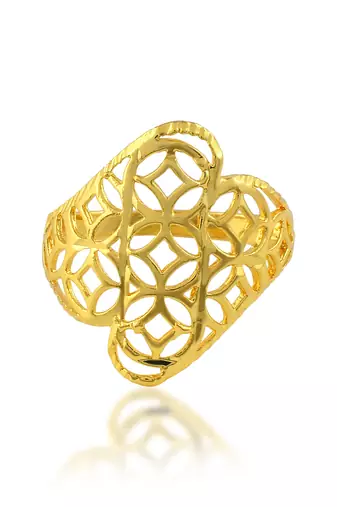 Brass micron gold handmade finger ring for women