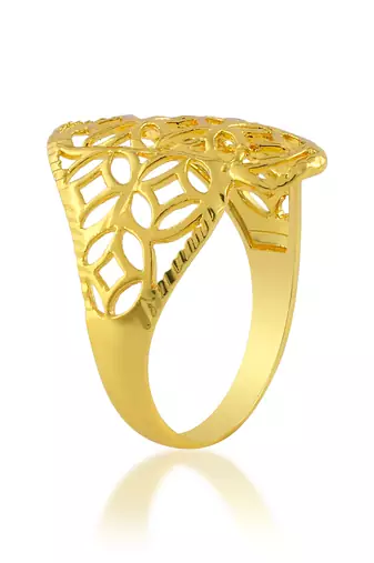 Brass micron gold handmade finger ring for women