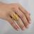 Brass micron gold handmade finger ring for women