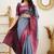 elegance grey banarasi south silk fancy saree with unstitched blouse