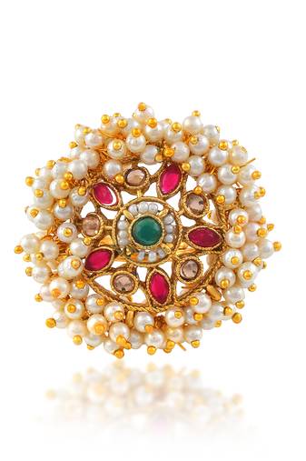 Pearl finger ring for women