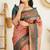 new collection peach  self design pure art silk gift saree with unstitched blouse
