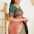 new collection peach  self design pure art silk gift saree with unstitched blouse