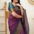 celebrity inspired wine woven cotton silk kerala saree with unstitched blouse