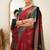 designer red banarasi art silk all seasons saree with unstitched blouse