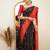 light weight black self design south silk fancy saree with unstitched blouse