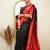 light weight black self design south silk fancy saree with unstitched blouse