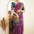 fashionable purple woven pure art silk gift saree with unstitched blouse