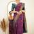 fashionable purple woven pure art silk gift saree with unstitched blouse
