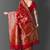 latest red resham thread cotton silk kerala saree with unstitched blouse