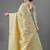 soft cream banarasi art silk blend light weight saree with unstitched blouse