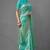 latest sea green  self design pure art silk blend multicolor saree with unstitched blouse