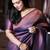 celebrity type purple self design art silk all seasons saree with unstitched blouse