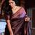 celebrity type purple self design art silk all seasons saree with unstitched blouse