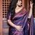 celebrity type purple self design art silk all seasons saree with unstitched blouse